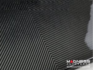 FIAT 500 Roof Spoiler - Carbon Fiber - ABARTH Style - High Gloss Clear Coat Finish